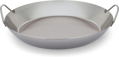 Bourgeat Black Carbon Steel Paella Pan, 17 1/2"