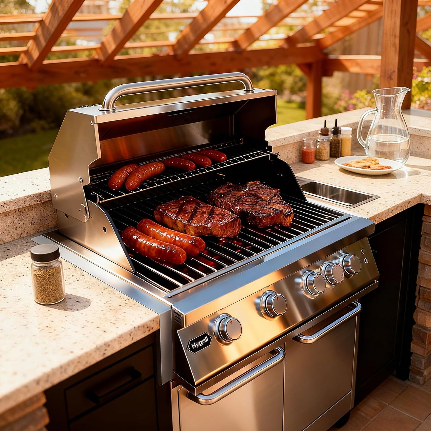 Hygrill Premium BBQ Insulation Jacket for 4-Burners Gas Grills, 32-Inch Built-In Grills