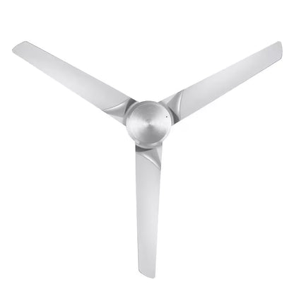 Roboto 52 In. Smart Indoor/Outdoor Brushed Aluminum 3-Blade Standard Ceiling Fan plus Remote