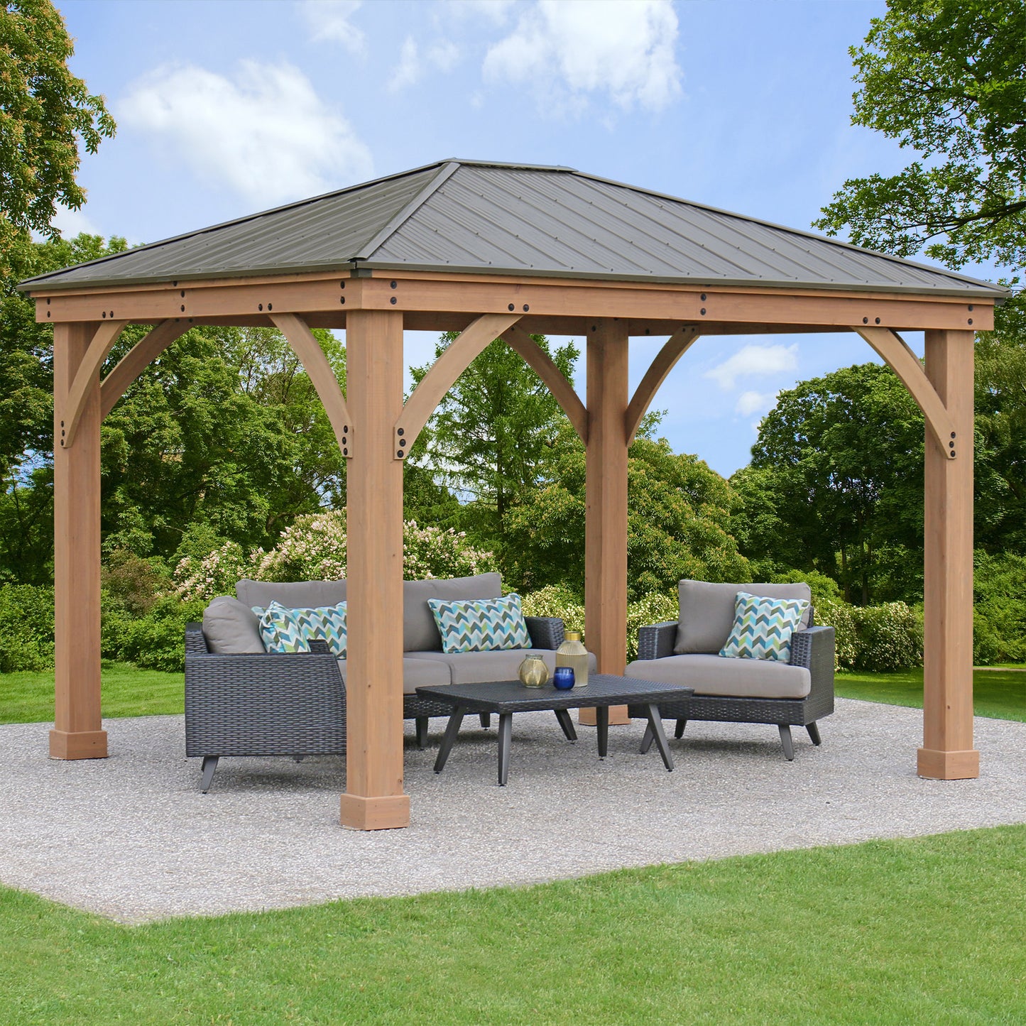 Yardistry 12' X 10' Gazebo with Aluminum Roof
