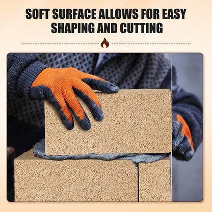 30 Pcs Insulating Fire Brick 3200F Rated Wood Stove Fire Bricks for Fireplaces Blacksmith Forges Heat Oven Kilns Insulation Block for Metal Clay Firing, Jewelry Soldering (9 X 4.5 X 0.75 Inch)