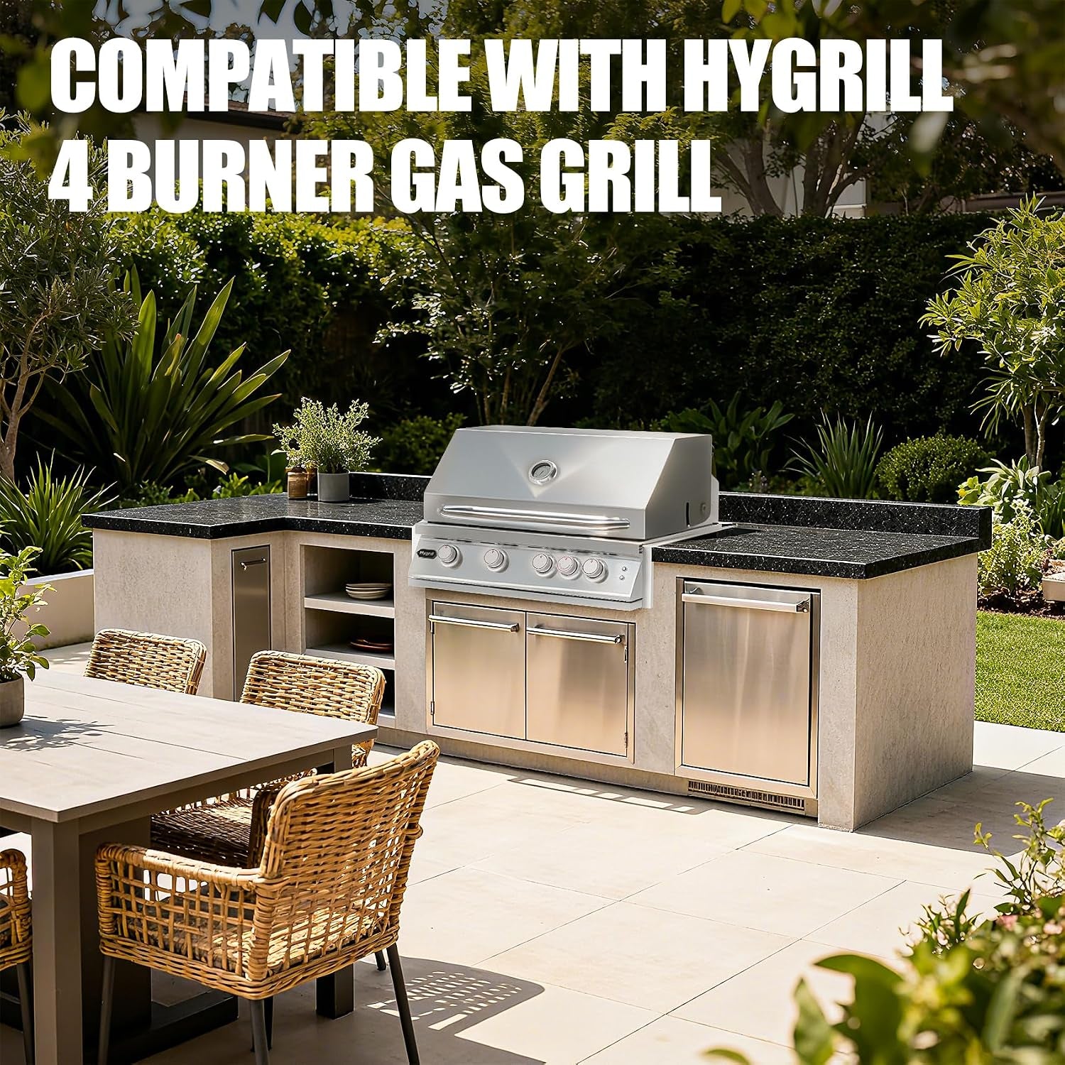 Hygrill Premium BBQ Insulation Jacket for 4-Burners Gas Grills, 32-Inch Built-In Grills