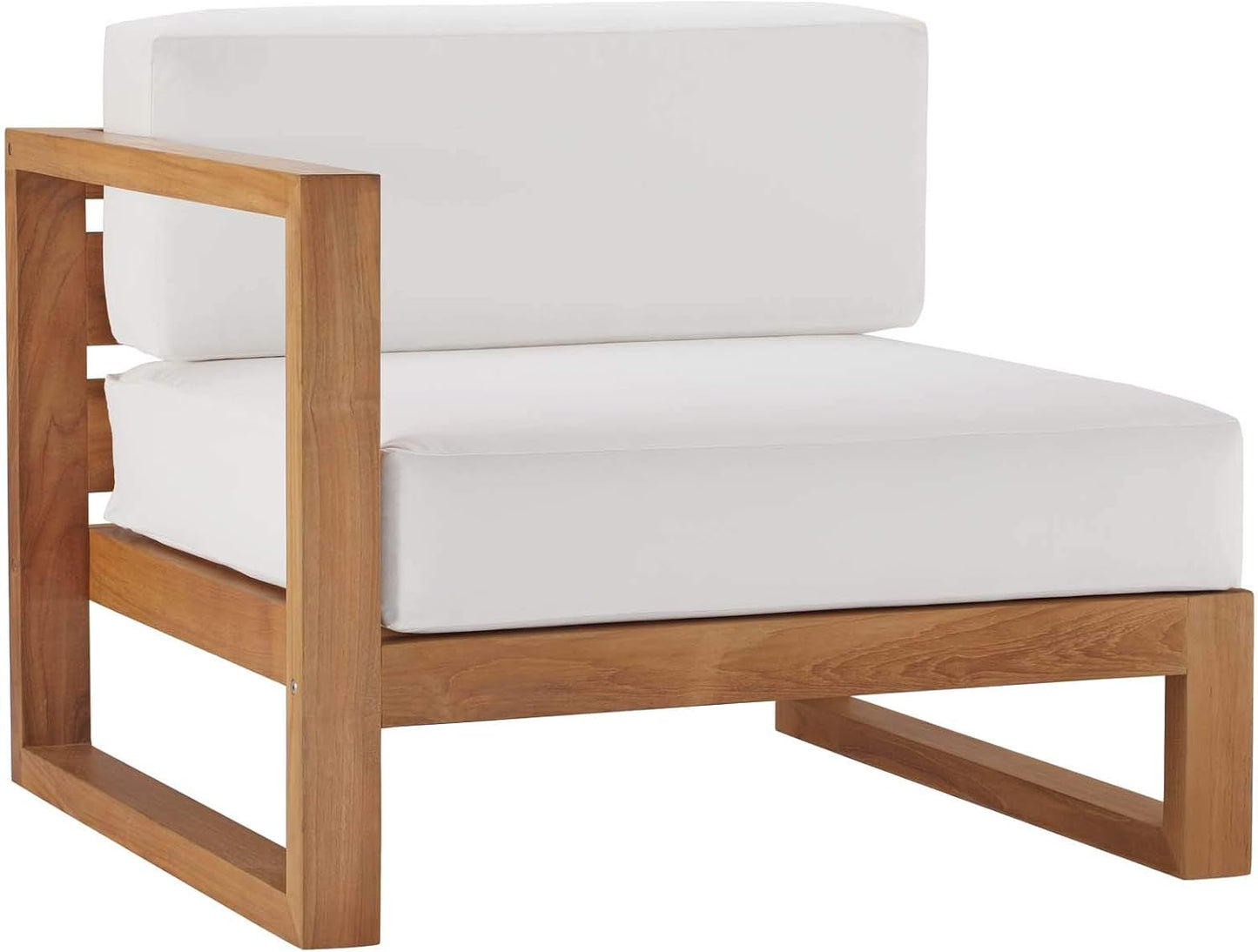 EEI-4257-NAT-WHI-SET Upland Patio Teak Wood 4-Piece Furniture Set, Natural White