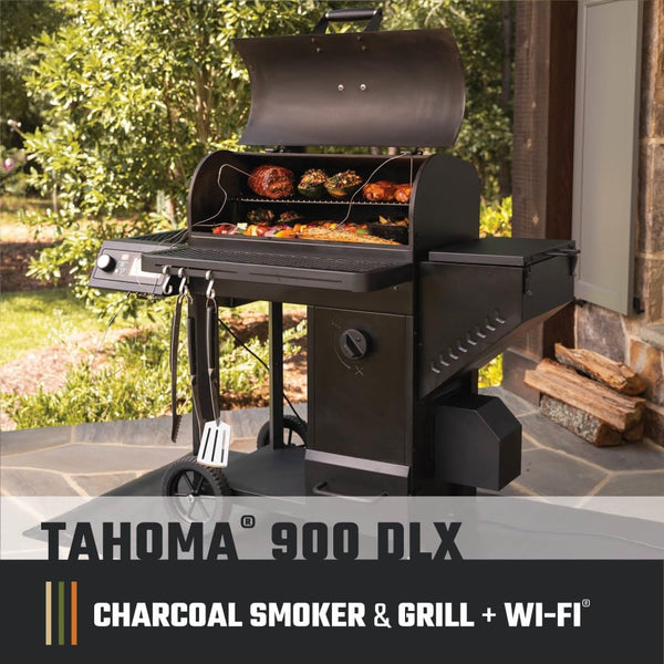 900 Sq. In. Auto-Feed Charcoal Smoker with Wi-Fi