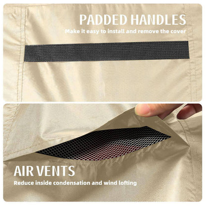 Patio Large Beige Furniture Cover 98 In. L X 78 In. W X 32 In. H, All-Weather Outdoor Furniture Set Cover