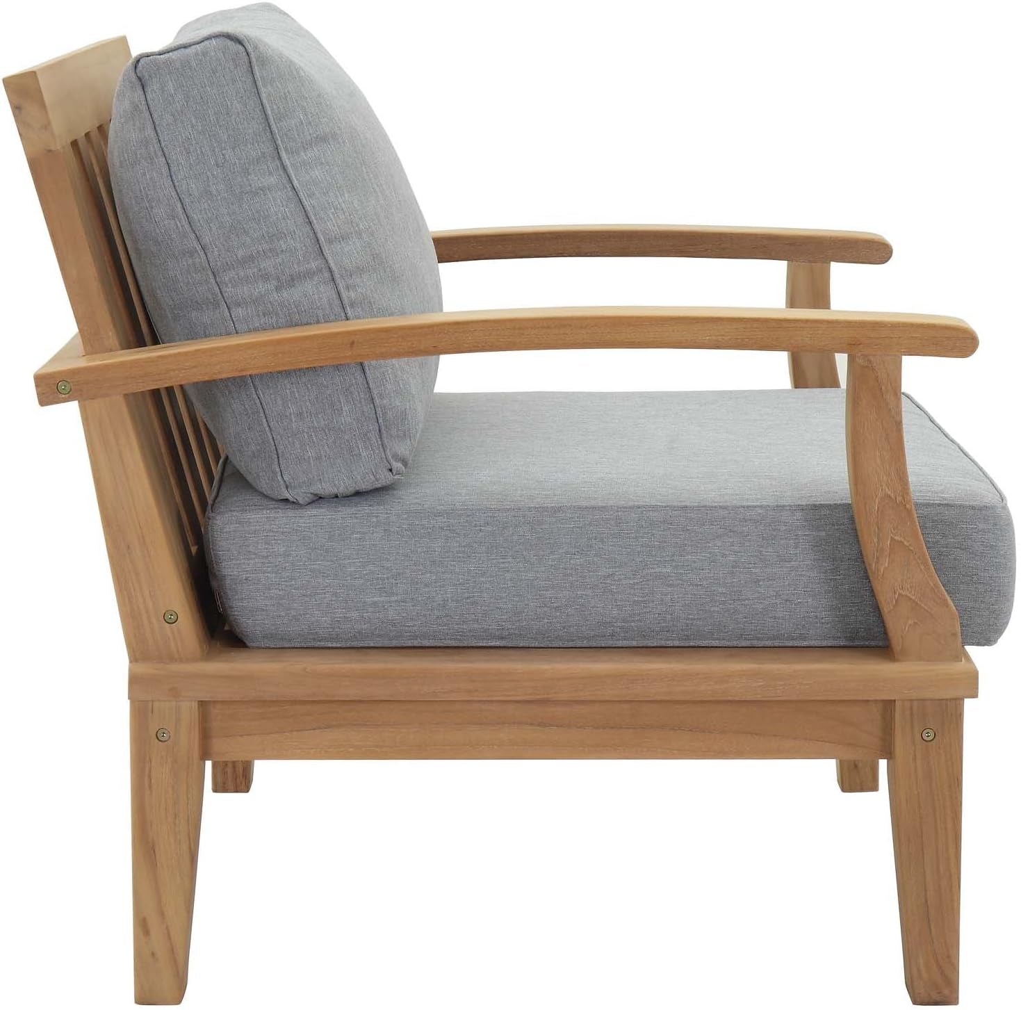 EEI-1489-NAT-GRY-SET Marina Premium Grade a Teak Wood Outdoor Patio Furniture Set, 10 Piece, Natural Gray