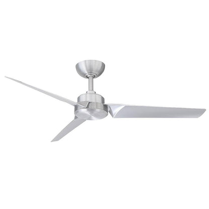 Roboto 52 In. Smart Indoor/Outdoor Brushed Aluminum 3-Blade Standard Ceiling Fan plus Remote