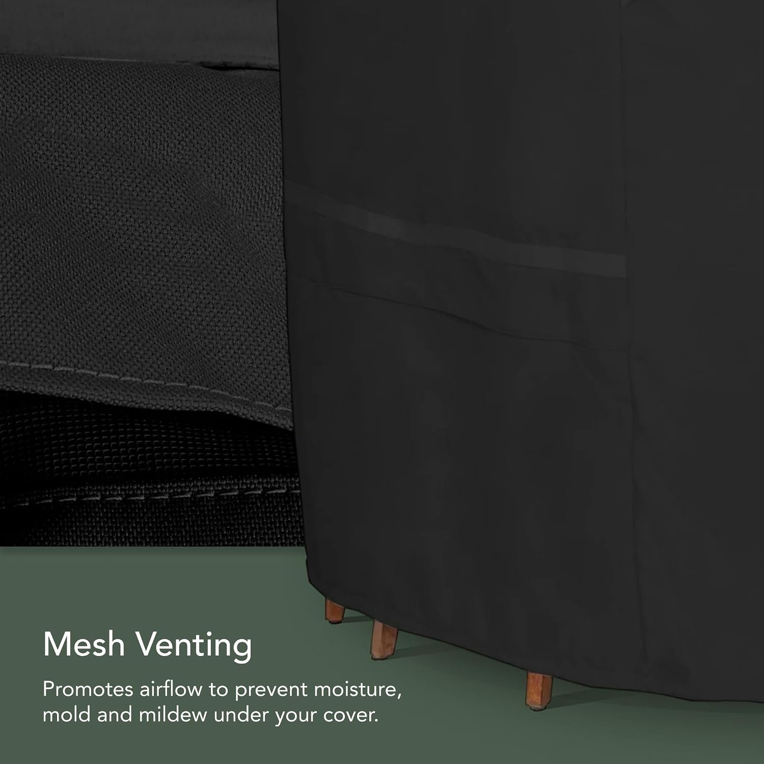 Prestige Grill Cover – Heavy Duty All-Weather Water-Resistant Outdoor BBQ Cover with 900D Solution-Dyed Polyester, Adjustable Buckle Straps, Reinforced Handles, Mesh Vents, 45 Inch, Black