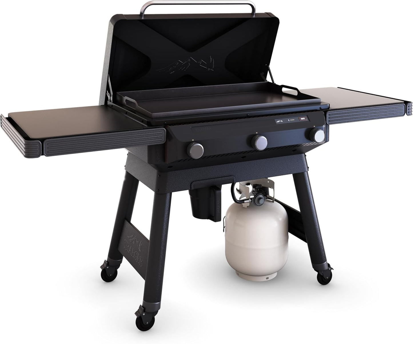 Traeger Grills Flatrock, 33 Inch Flat Top Griddle, Outdoor Gas Grill with 3-Zone Truzone Cooking, Even Heat, Fuel Sensor, and Ez-Clean Grease Management, Premium Propane Griddle for Outdoor Cooking