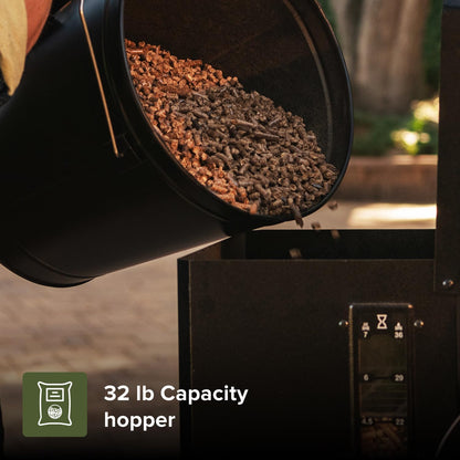 Oakford 875 Pro Pellet Gril with 824 SQ in Cooking Area, Cast Iron Grates, I-Site View Indicator, Heavy Duty Pellet Smoker Grill with Bluetooth Connectivity - 910-0512