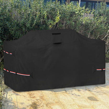 110 Inch Island Grill Cover - 600D Heavy Duty Waterproof All Weather Protection Outdoor Cover,Black