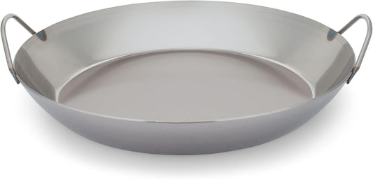Bourgeat Black Carbon Steel Paella Pan, 17 1/2"