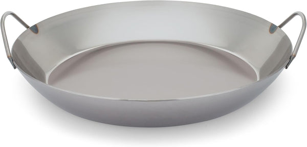 Bourgeat Black Carbon Steel Paella Pan, 17 1/2"