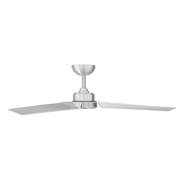 Roboto 52 In. Smart Indoor/Outdoor Brushed Aluminum 3-Blade Standard Ceiling Fan plus Remote