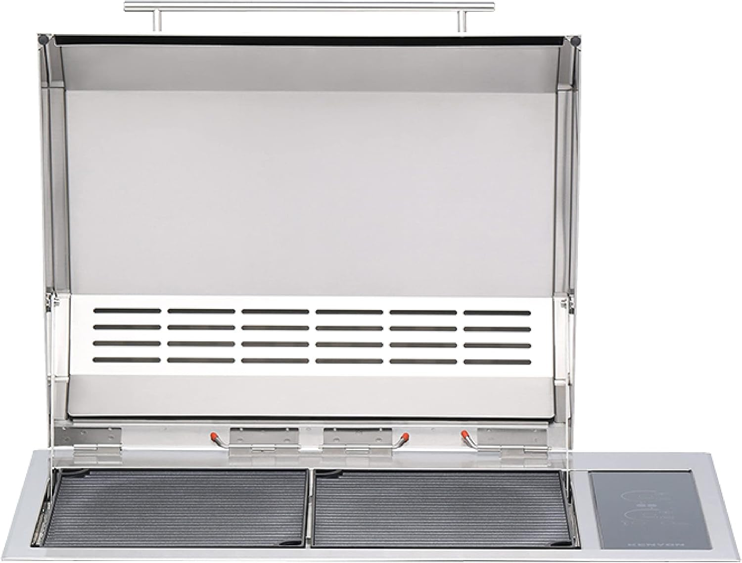 Texan Built-In Electric Grill with Faceted Single Piece Lid and Standard Lite Touch Control, Stainless Steel Body, Ul-Approved for Use Indoors and Outdoors, No-Flame Grill, 240 Volts