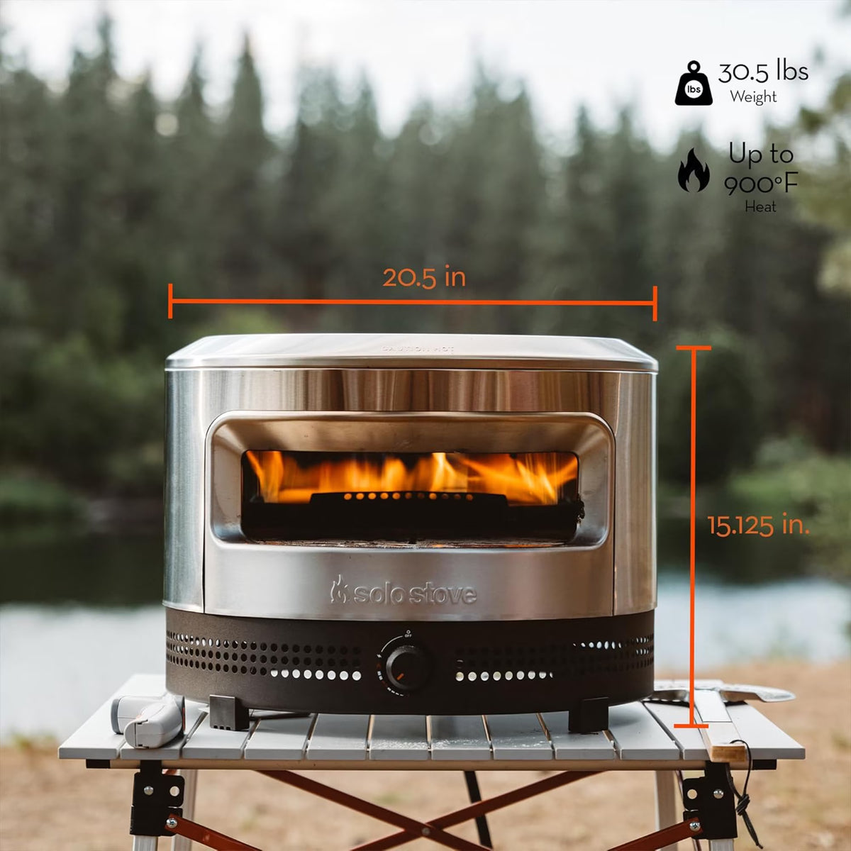 Pi Prime Pizza Oven, Outdoor Portable Propane Pizza Oven with Cordierite Stone