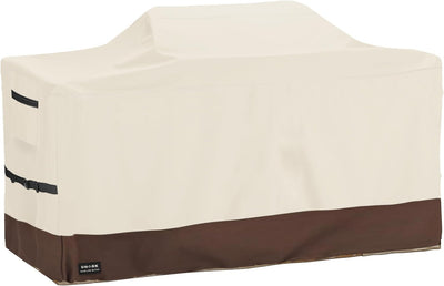 86 Inch Extra Large Grill Cover Kitchen Island Cover Large Island Grill Cover for Outdoor Grill Outdoor Kitchen Cover Heavy Duty Waterproof 86" L X 42" W X 48" H, Beige and Brown