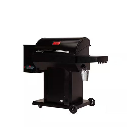The Cumberland Wood Pellet Grill and Smoker in Black with Searing Grate