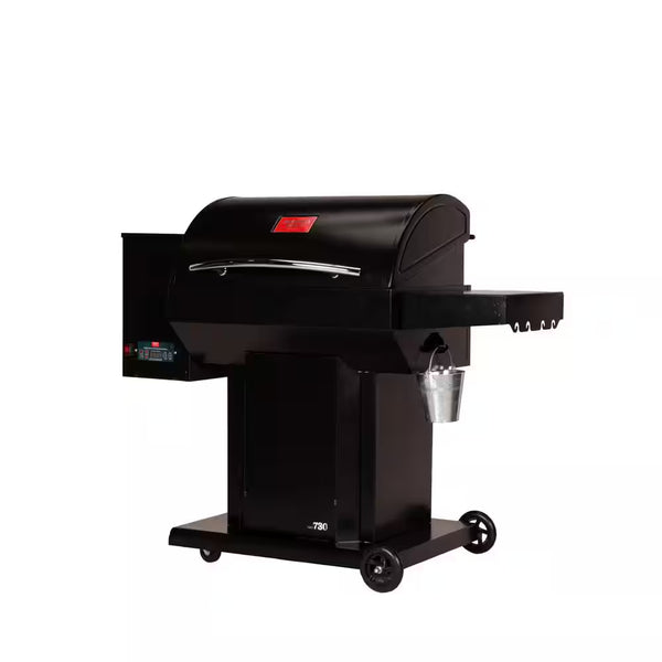 The Cumberland Wood Pellet Grill and Smoker in Black with Searing Grate