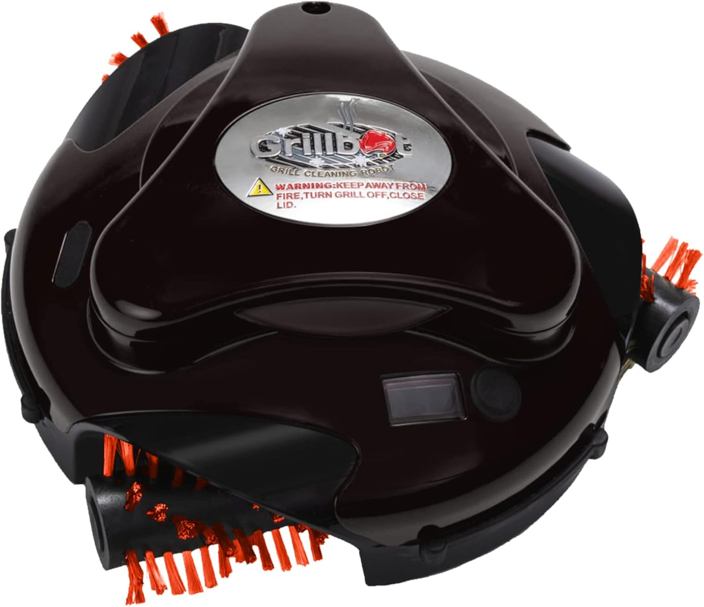 Automatic Grill Cleaning Robot with Nylon Brushes, Electric BBQ Cleaner Brush with Motorized Power, Cordless Rechargeable Grill Scrubber for Outdoor Grills (Black)