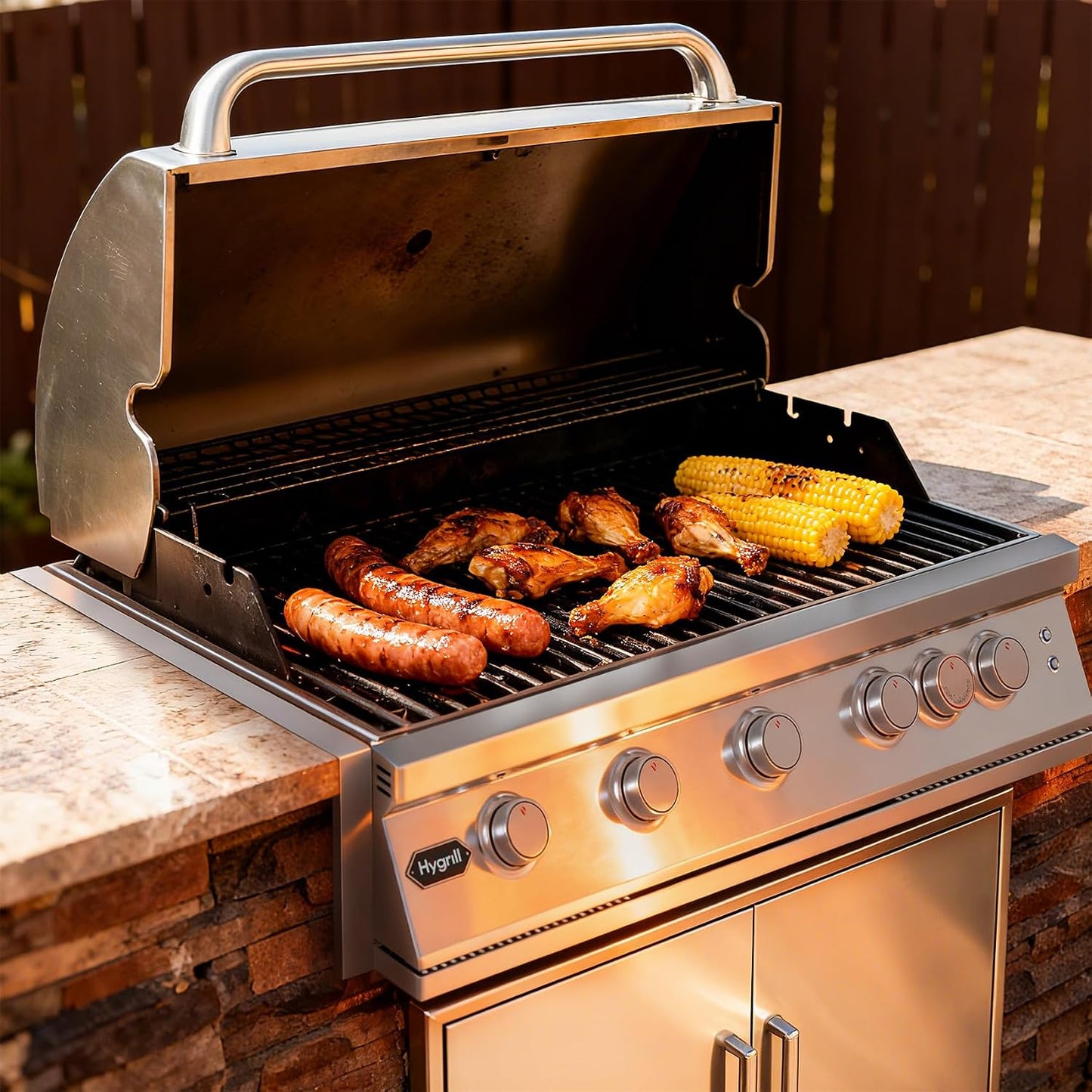 Hygrill Stainless Steel Grills Insulated Jacket for 40-Inch 5-Burner Gas Grills