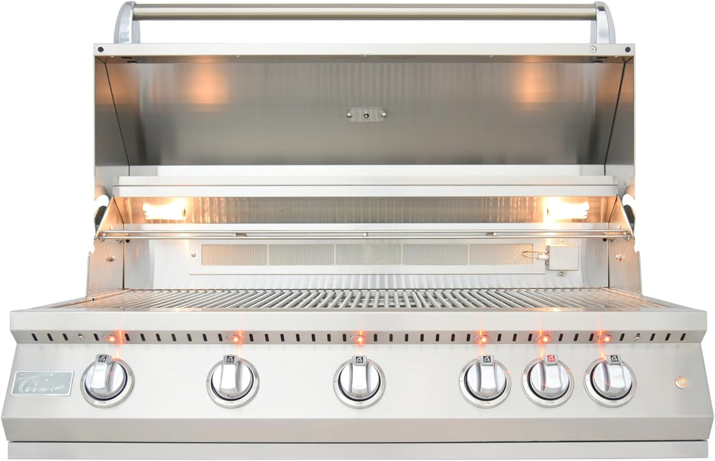 Professional Built-In Burner Gas Grill with Infrared Back Burner | Stainless Steel Gas Grill for Outdoor Kitchen, Backyard Barbecue Cooking, Patio | 40 Inch