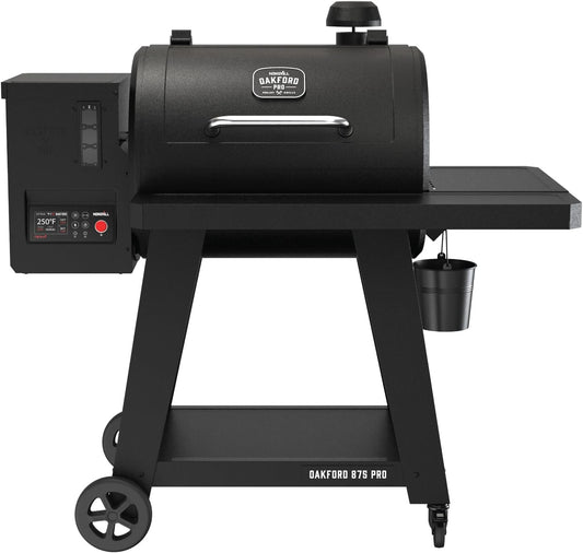Oakford 875 Pro Pellet Gril with 824 SQ in Cooking Area, Cast Iron Grates, I-Site View Indicator, Heavy Duty Pellet Smoker Grill with Bluetooth Connectivity - 910-0512