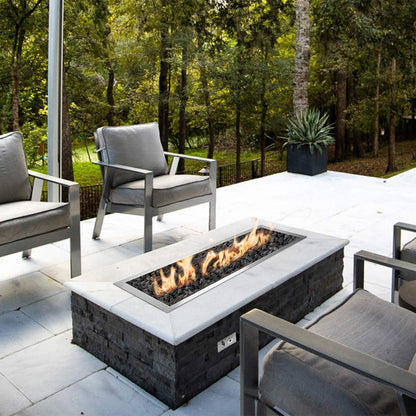 36 X 6 Inch Linear Fire Pit Kit with Spark Ignition Kits | 304 Stainless Steel Propane Gas Firepit Insert for Outdoor DIY Firepit Project - Propane Gas Version