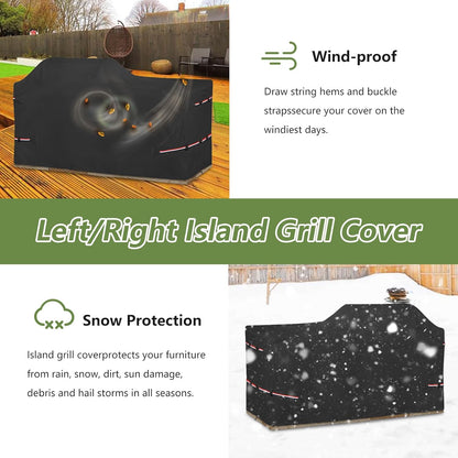 86 Inch Island Grill Cover - 600D Heavy Duty Waterproof All Weather Protection Extra Large Grill Covers,Island with Left/Right Grill Head,Grill Cover for Outdoor Grill,Bbq Cover