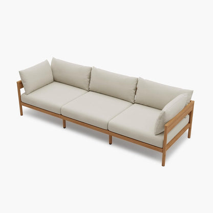 Vento Patio Outdoor Couch, 3-Seat | All-Weather Aluminium Frame, Water-Resistant Olefin Cushions, Patio Conversation Sets for Backyard, Garden, Porch