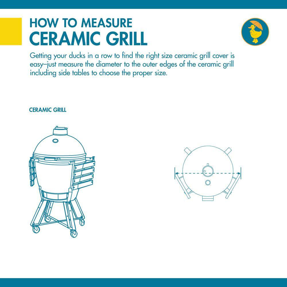 Duck Covers Essential 20 In. Dia X 45 In. H Ceramic Grill Cover in Latte