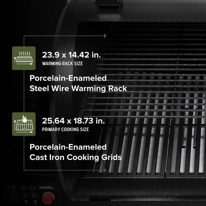 Oakford 875 Pro Pellet Gril with 824 SQ in Cooking Area, Cast Iron Grates, I-Site View Indicator, Heavy Duty Pellet Smoker Grill with Bluetooth Connectivity - 910-0512
