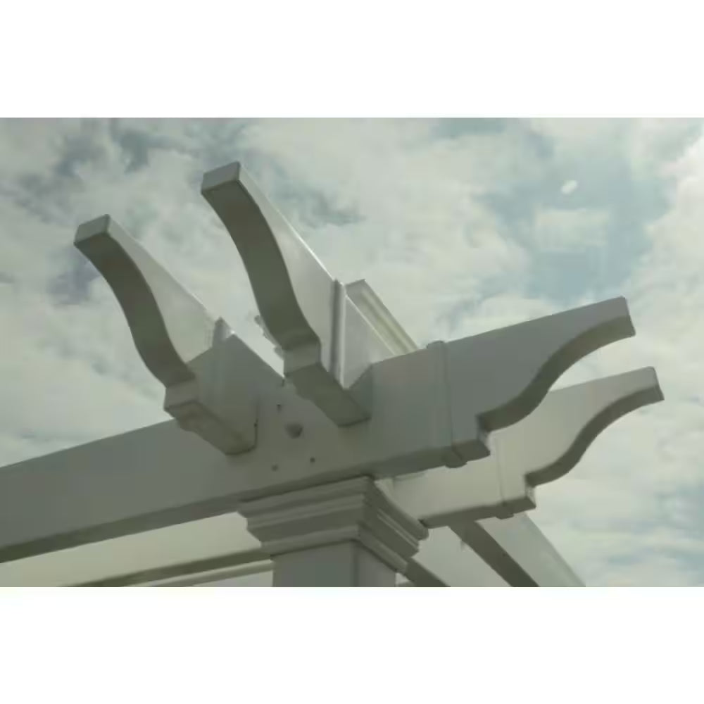Avalon 10 Ft. X 10 Ft. White Vinyl Louvered Pergola