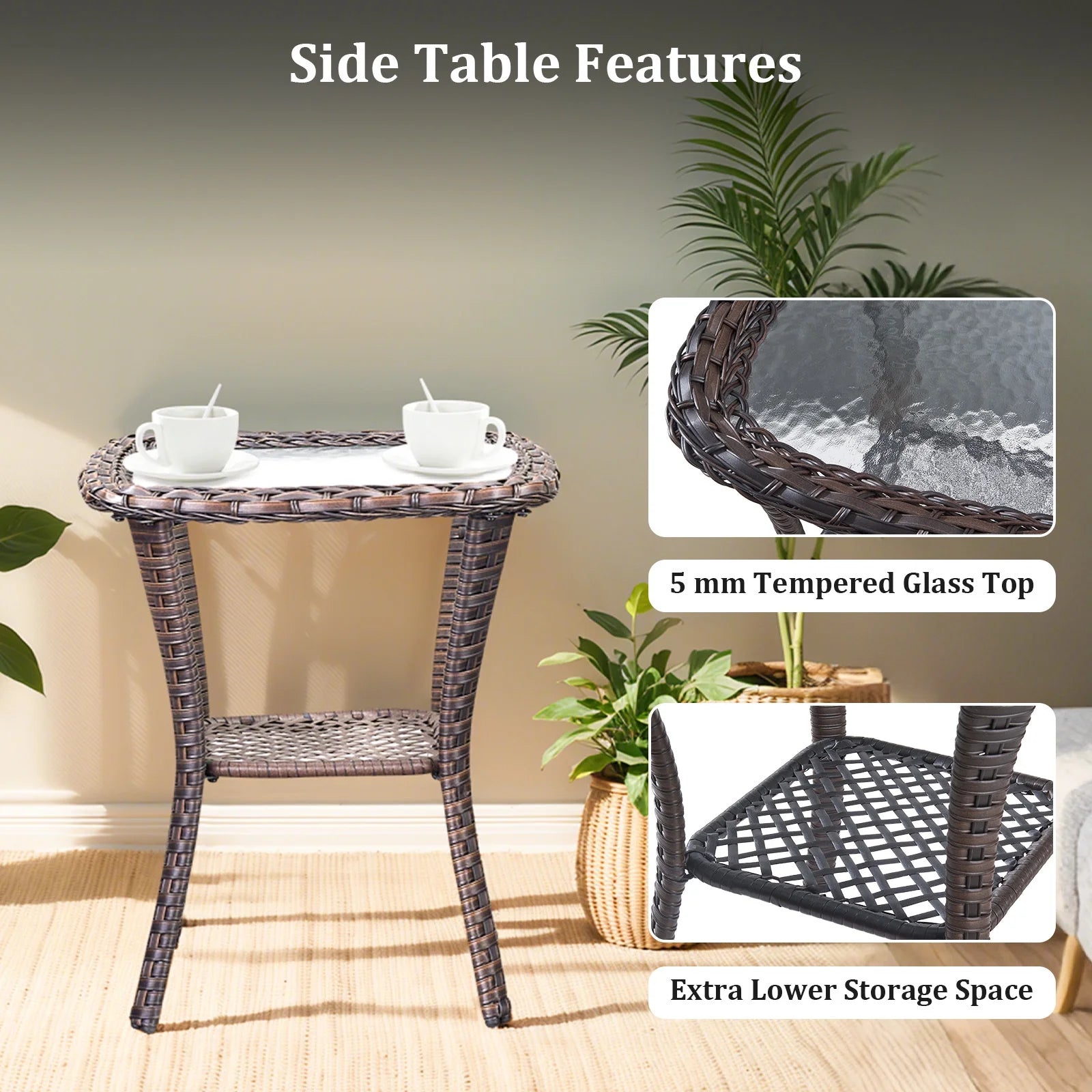 9-Piece Outdoor Patio Furniture Set with Fire Pit Table,Swivel Chairs and 6" Thick Cushions,Sectional Sofa and Ottomans,Patio Conversation Set for Porch Deck Garden Backyard