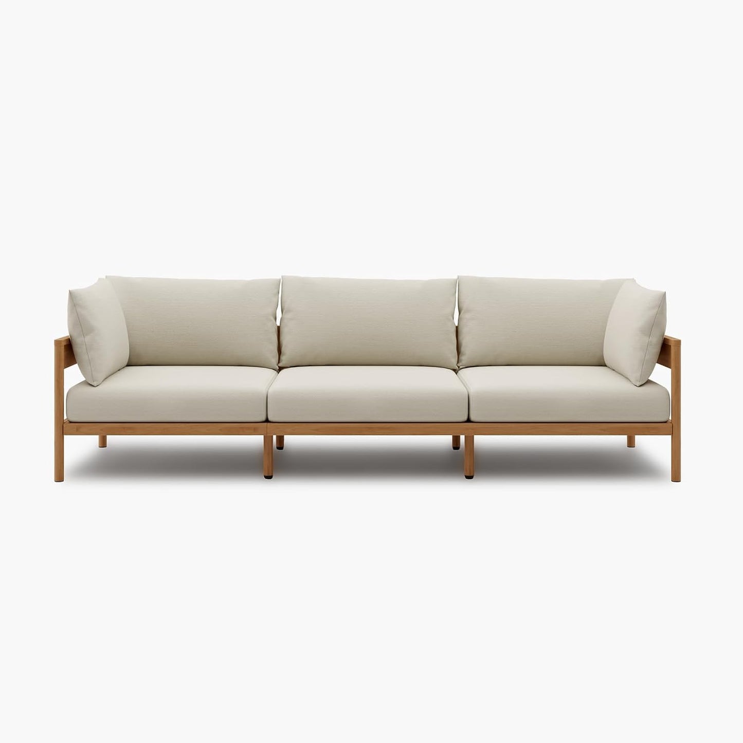 Vento Patio Outdoor Couch, 3-Seat | All-Weather Aluminium Frame, Water-Resistant Olefin Cushions, Patio Conversation Sets for Backyard, Garden, Porch