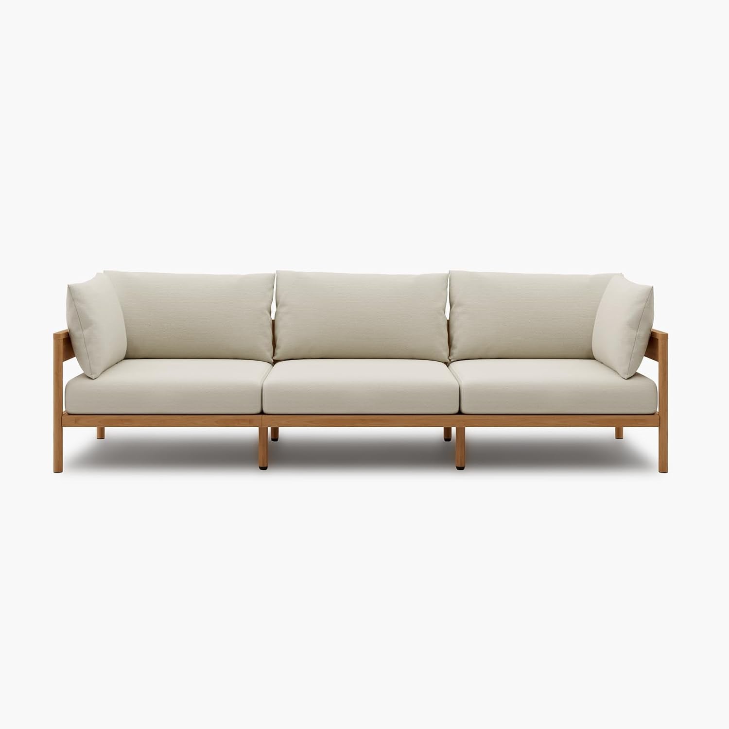 Vento Patio Outdoor Couch, 3-Seat | All-Weather Aluminium Frame, Water-Resistant Olefin Cushions, Patio Conversation Sets for Backyard, Garden, Porch