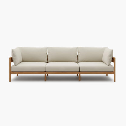 Vento Patio Outdoor Couch, 3-Seat | All-Weather Aluminium Frame, Water-Resistant Olefin Cushions, Patio Conversation Sets for Backyard, Garden, Porch