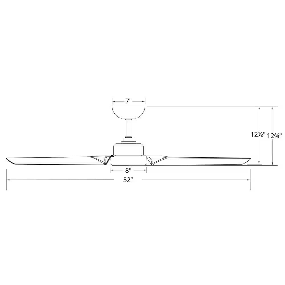 Roboto 52 In. Smart Indoor/Outdoor Brushed Aluminum 3-Blade Standard Ceiling Fan plus Remote