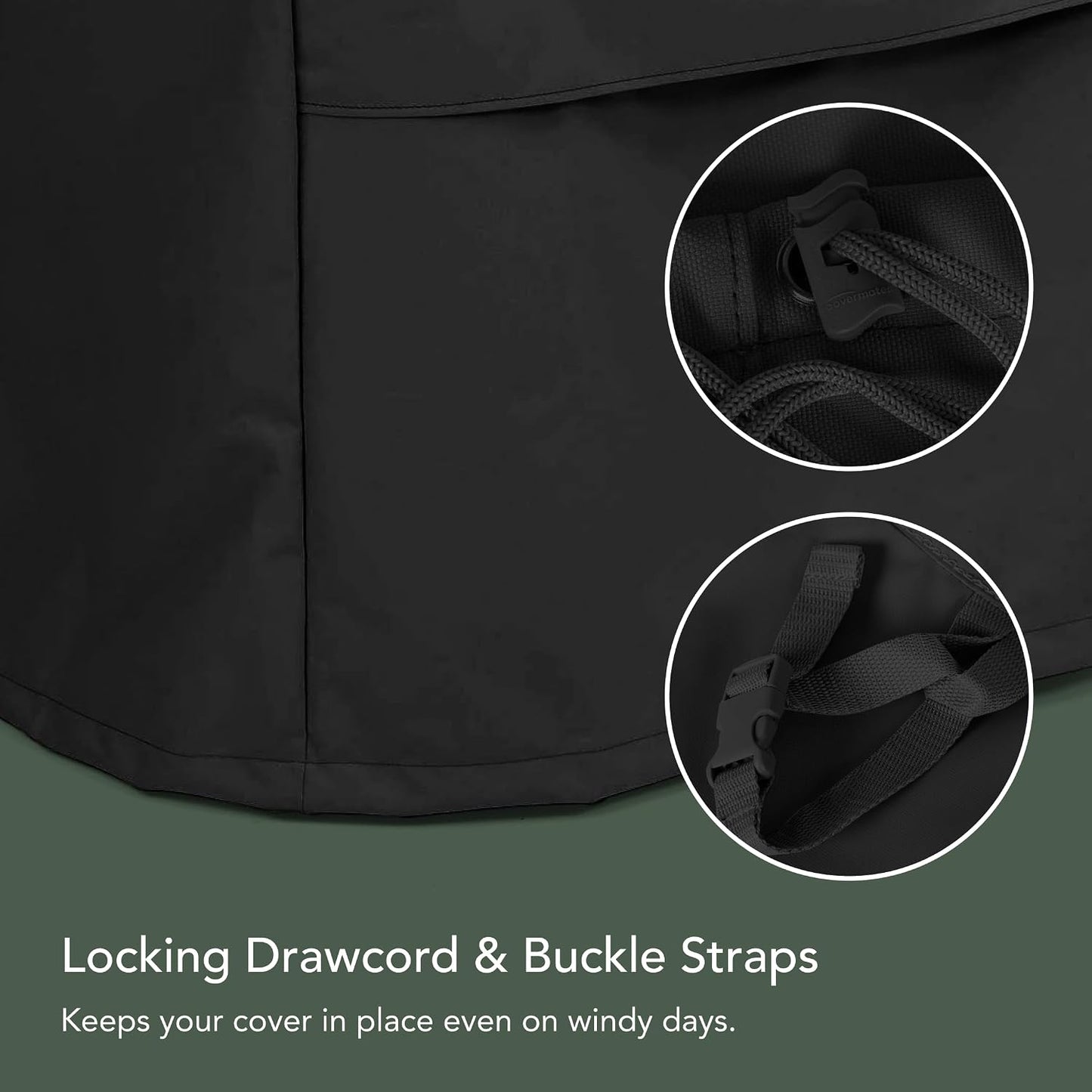 Prestige Grill Cover – Heavy Duty All-Weather Water-Resistant Outdoor BBQ Cover with 900D Solution-Dyed Polyester, Adjustable Buckle Straps, Reinforced Handles, Mesh Vents, 45 Inch, Black