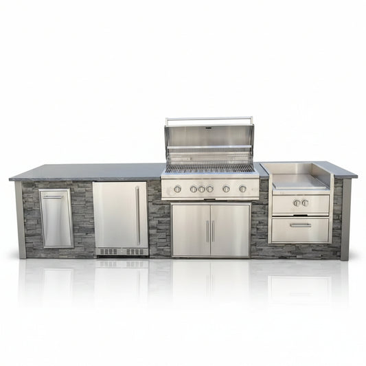 Custom Garden Outdoor Modular Kitchen Cabinets Complete Stainless Outdoor Kitchen Sturdy for Patio Commercial Use
