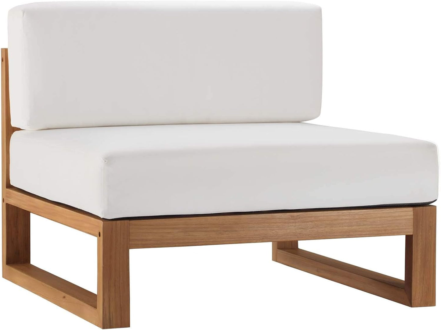 EEI-4257-NAT-WHI-SET Upland Patio Teak Wood 4-Piece Furniture Set, Natural White